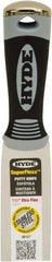 Hyde Tools - 1-1/2" Wide Spring Blade Stainless Steel Putty Knife - Flexible, Plastic Handle - Exact Industrial Supply