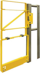 FabEnCo - Carbon Steel Self Closing Rail Safety Gate - Fits 28 to 30-1/2" Clear Opening, 25" Wide x 42" Door Height, - Exact Industrial Supply