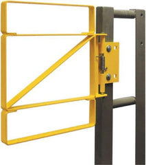 FabEnCo - Carbon Steel Self Closing Rail Safety Gate - Fits 25 to 27-1/2" Clear Opening, 25" Wide x 42" Door Height, - Exact Industrial Supply