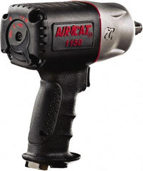 AIRCAT - 1/2" Drive, 9,000 RPM, 900 Ft/Lb Torque Impact Wrench - Pistol Grip Handle, 1,400 IPM, 8 CFM, 90 psi, 1/4" NPT Inlet - Exact Industrial Supply