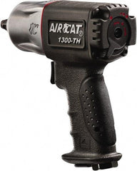 AIRCAT - 1/2" Drive, 10,000 RPM, 350 Ft/Lb Torque Impact Wrench - Pistol Grip Handle, 1,650 IPM, 6 CFM, 90 psi, 1/4" NPT Inlet - Exact Industrial Supply