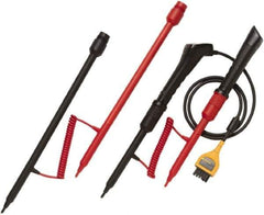 Fluke - Red/Black Electrical Test Equipment Probe Set - Use with Fluke BT520 Battersy Analyzers - Exact Industrial Supply