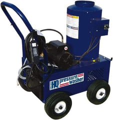 Value Collection - Electric, 25 Amp, 6 hp, 2,400 psi, 3 GPM, Hot Water Pressure Washer - Triplex Plunger, 50' x 3/8" Hose, 220 Max Volts - Exact Industrial Supply