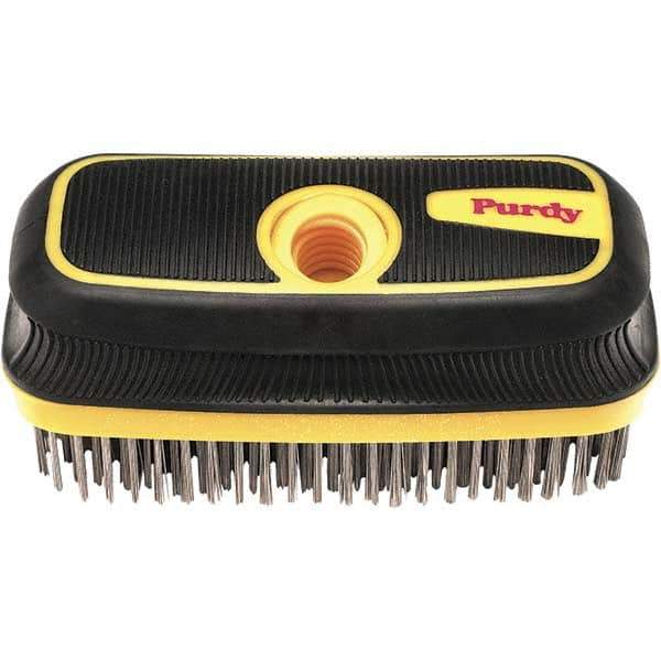 Purdy - Wire Surface Preparation Brush - 8" OAL, Cushioned Grip Handle - Exact Industrial Supply