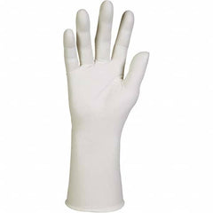 Disposable Gloves: Size Large, 6.3 mil, Nitrile White, 12″ Length, Static Dissipative