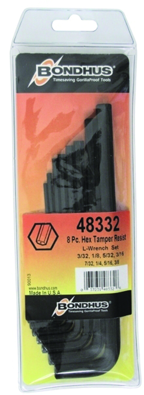 6PC TAMPER RESISTANT HEX L-WRENCH - Exact Industrial Supply