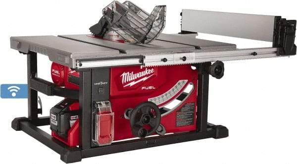 Milwaukee Tool - 8-1/4" Blade Diam, Table Saw - 630 RPM, 22" Table Depth x 22-1/2" Table Width, 18 Volts, 5/8" Arbor - Exact Industrial Supply