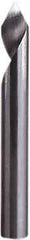 Seco - 60° Incl Angle, .118" Shank Diam, 2" OAL, 0.008" Cut Diam, Conical Engraving Cutter - 0.5906" LOC, 0.008" Tip Diam, 1 Flute, Right Hand Cut, Solid Carbide, Uncoated - Exact Industrial Supply