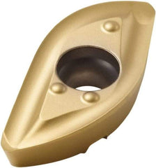 Seco - 218.20150 ME07 Grade F40M Carbide Milling Insert - TiAlN/TiN Finish, 0.236" Thick, 0.59" Corner Radius - Exact Industrial Supply