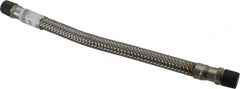 Made in USA - 12" OAL, 3/8" ID, 1,450 Max psi, Flexible Metal Hose Assembly - Exact Industrial Supply