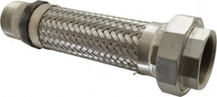 Made in USA - 12" OAL, 2" ID, 450 Max psi, Flexible Metal Hose Assembly - Exact Industrial Supply