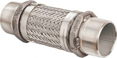 Made in USA - 12" OAL, 3" ID, 250 Max psi, Flexible Metal Hose Assembly - Exact Industrial Supply