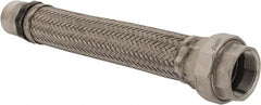 Made in USA - 18" OAL, 2" ID, 450 Max psi, Flexible Metal Hose Assembly - Exact Industrial Supply