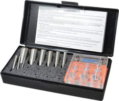 Precision Brand - 1/8 to 3/4 Inch Diameter Shim Punch and Die Set - 1/8, 3/16, 1/4, 5/16, 3/8, 7/16, 1/2, 5/8 and 3/4 Inch Diameter, 9 Piece - Exact Industrial Supply