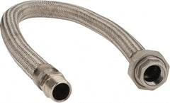 Made in USA - 36" OAL, 1" ID, 580 Max psi, Flexible Metal Hose Assembly - Exact Industrial Supply