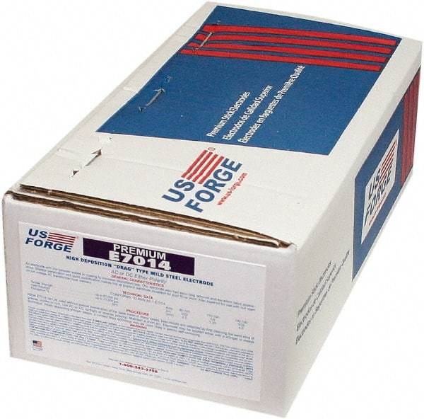 Made in USA - 14" Long, 5/32" Diam, Mild Steel Arc Welding Electrode - E7014 - Exact Industrial Supply