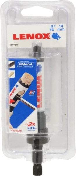 Lenox - 9/16" Diam, 1-1/2" Cutting Depth, Hole Saw - Bi-Metal Saw, Toothed Edge - Exact Industrial Supply