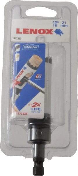 Lenox - 13/16" Diam, 1-1/2" Cutting Depth, Hole Saw - Bi-Metal Saw, Toothed Edge - Exact Industrial Supply