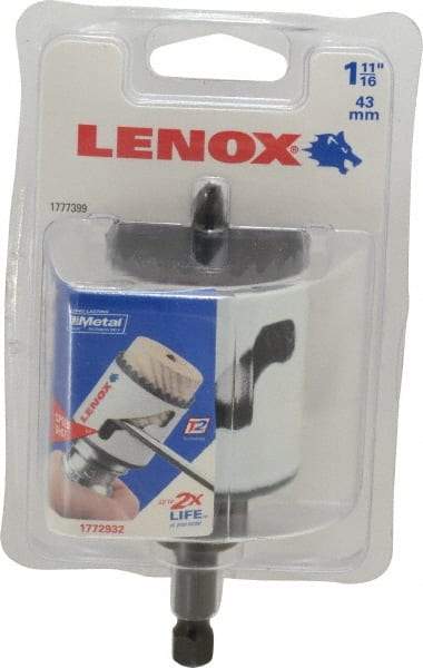 Lenox - 1-11/16" Diam, 1-1/2" Cutting Depth, Hole Saw - Bi-Metal Saw, Toothed Edge - Exact Industrial Supply