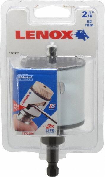 Lenox - 2-1/16" Diam, 1-1/2" Cutting Depth, Hole Saw - Bi-Metal Saw, Toothed Edge - Exact Industrial Supply