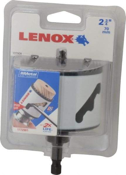 Lenox - 2-3/4" Diam, 1-1/2" Cutting Depth, Hole Saw - Bi-Metal Saw, Toothed Edge - Exact Industrial Supply