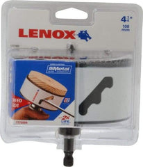 Lenox - 4-1/4" Diam, 1-1/2" Cutting Depth, Hole Saw - Bi-Metal Saw, Toothed Edge - Exact Industrial Supply