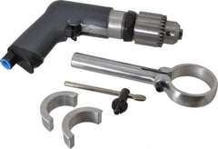 Ingersoll-Rand - 1/2" Reversible Keyed Chuck - Pistol Grip Handle, 900 RPM, 17 CFM, 0.4 hp, 90 psi - Exact Industrial Supply