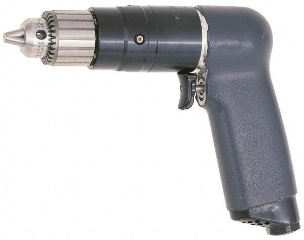 Ingersoll-Rand - 1/4" Keyed Chuck - Pistol Grip Handle, 3,100 RPM, 20 CFM, 0.51 hp, 90 psi - Exact Industrial Supply