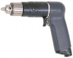 Ingersoll-Rand - 1/4" Keyed Chuck - Pistol Grip Handle, 3,100 RPM, 20 CFM, 0.51 hp, 90 psi - Exact Industrial Supply
