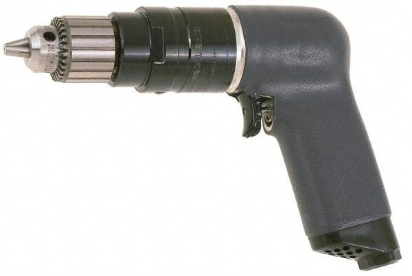 Ingersoll-Rand - 1/4" Keyed Chuck - Pistol Grip Handle, 6,000 RPM, 25 CFM, 0.75 hp, 90 psi - Exact Industrial Supply
