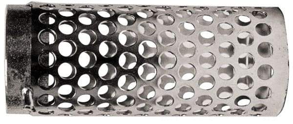 Dixon Valve & Coupling - 3" Hose, Round Hole-Long Body Strainer - Plated Steel - Exact Industrial Supply