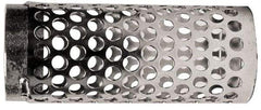 Dixon Valve & Coupling - 4" Hose, Round Hole-Long Body Strainer - Plated Steel - Exact Industrial Supply
