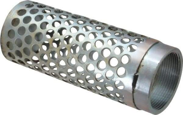 Dixon Valve & Coupling - 2" Hose, Round Hole-Long Body Strainer - Plated Steel - Exact Industrial Supply