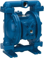 SandPIPER - 1" NPT, Metallic, Air Operated Diaphragm Pump - PTFE Diaphragm, Aluminum Housing - Exact Industrial Supply