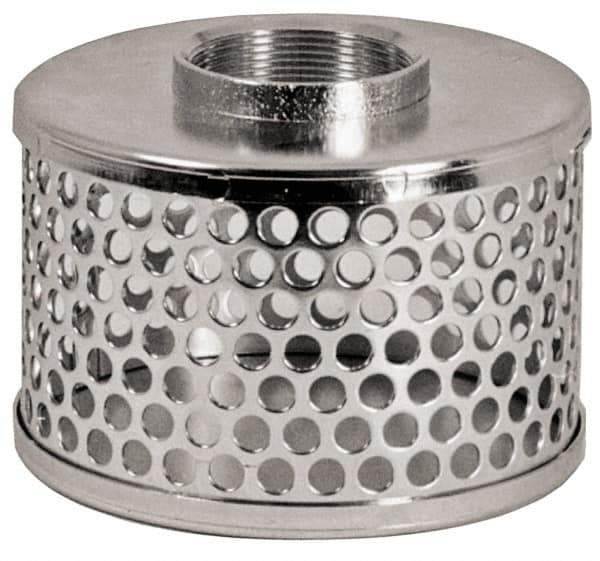 Kuriyama of America - 2" Hose, Round Hole Strainer - Plated Steel - Exact Industrial Supply