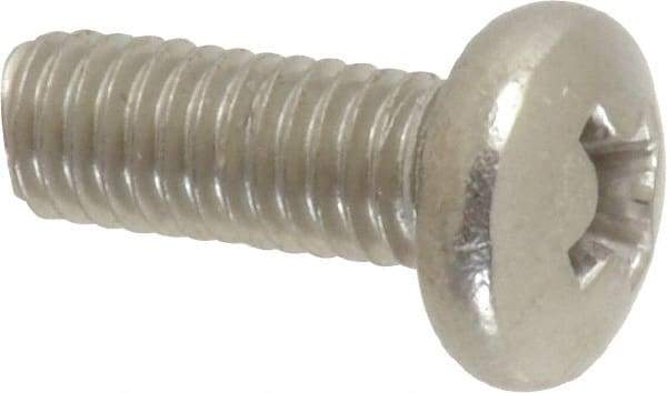 Value Collection - #10-32 UNF, 1/2" Length Under Head Phillips Drive Machine Screw - Pan Head, Grade 316 Stainless Steel, Uncoated, Without Washer - Exact Industrial Supply