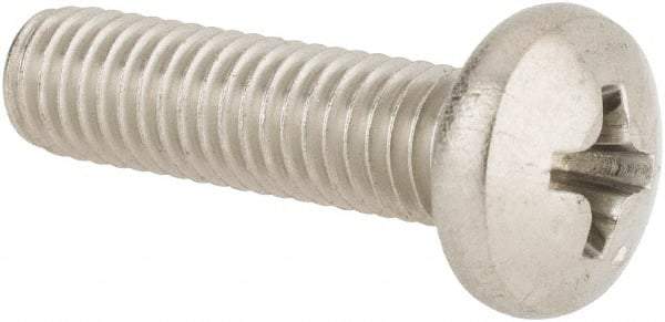 Value Collection - #10-32 UNF, 3/4" Length Under Head Phillips Drive Machine Screw - Pan Head, Grade 316 Stainless Steel, Uncoated, Without Washer - Exact Industrial Supply