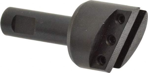 Made in USA - 1-1/8" Head, 1/2" Shank Diam, 1 Bit Per Cutter, 1/4" Tool Bit, Fly Cutter - Straight Shank - Exact Industrial Supply