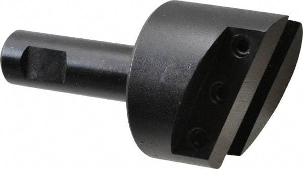 Made in USA - 1-3/8" Head, 1/2" Shank Diam, 1 Bit Per Cutter, 5/16" Tool Bit, Fly Cutter - Straight Shank - Exact Industrial Supply