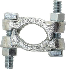 Dixon Valve & Coupling - 1-3/16 to 1-3/8" OD, Double Bolt Iron Clamp - Plated Malleable Iron - Exact Industrial Supply