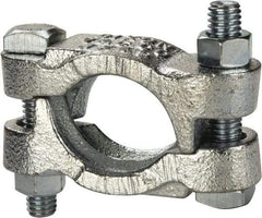 Dixon Valve & Coupling - 1-7/16 to 1-17/32" OD, Double Bolt Iron Clamp - Plated Malleable Iron - Exact Industrial Supply