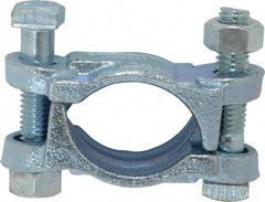 Dixon Valve & Coupling - 1-5/8 to 1-13/16" OD, Double Bolt Iron Clamp - Plated Malleable Iron - Exact Industrial Supply
