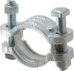 Dixon Valve & Coupling - 1-3/4 to 2-3/64" OD, Double Bolt Iron Clamp - Plated Malleable Iron - Exact Industrial Supply