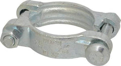 Dixon Valve & Coupling - 2-5/16 to 2-5/8" OD, Double Bolt Iron Clamp - Plated Malleable Iron - Exact Industrial Supply