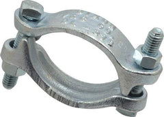 Dixon Valve & Coupling - 2-1/2 to 2-3/4" OD, Double Bolt Iron Clamp - Plated Malleable Iron - Exact Industrial Supply