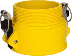NewAge Industries - 4" Nylon Cam & Groove Suction & Discharge Hose Female Coupler Male NPT Thread - Part B, 4" Thread, 75 Max psi - Exact Industrial Supply