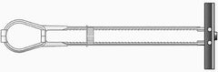 Powers Fasteners - 1/2" Screw, 1/2" Diam, 4" Long, 2-1/2" Thick, Strap Toggle Drywall & Hollow Wall Anchor - 3/4" Drill, Plastic, Grade 5, Use in Drywall - Exact Industrial Supply