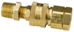 North - 2" Long, 1/2" Internal Diam, Coupler for SAR Systems - Gold, Compatible with CF2000 Series - Exact Industrial Supply