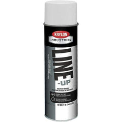 Krylon - 18 fl oz White Striping Paint - 234 to 332 Sq Ft/Gal Coverage, Solvent-Based Formula - Exact Industrial Supply