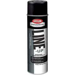 Krylon - 18 fl oz Black Striping Paint - 234 to 332 Sq Ft/Gal Coverage, Solvent-Based Formula - Exact Industrial Supply